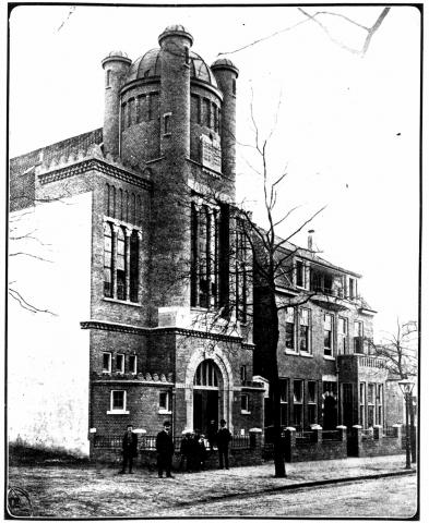 De synagoge aan de Gerard Noodstraat in 1913 (foto: Joh. Grijpink)